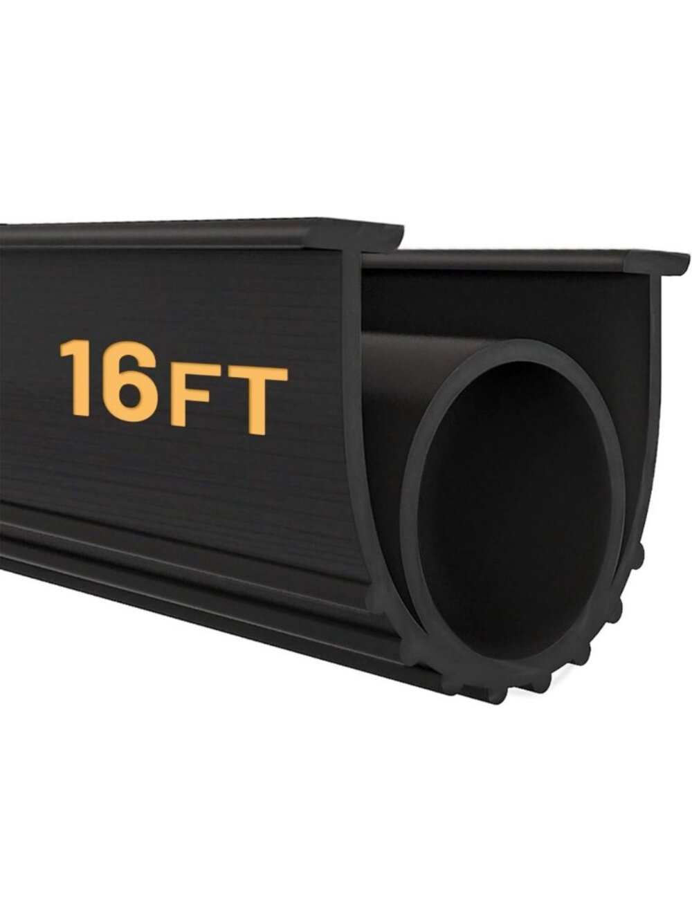 16 FT Rubber Weather Stripping for Garage Door Bottom Seal - T-End Design